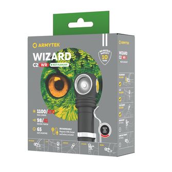 ArmyTek Wizard C2 WR Magnet Bela in rdeča LED čelna svetilka z magnetnim držalom 1100 lm moč baterije 3 h 65 g