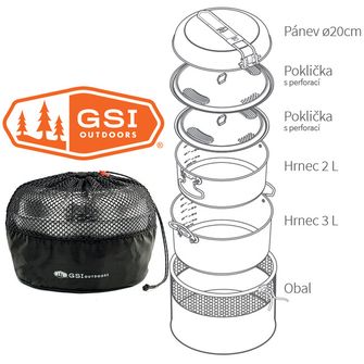 GSI Outdoors Glacier Camping Cookware Set 2+3 l