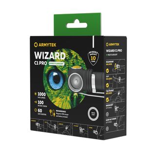 ArmyTek Wizard C1 Pro Magnet Bela LED čelna svetilka z magnetnim držalom 1000 lm 1440 h 55 g