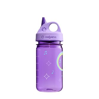 Nalgene Baby Water Bottle Grip-n-Gulp Sustain 0,35 L s pokrovom, vijolična glasbena žirafa