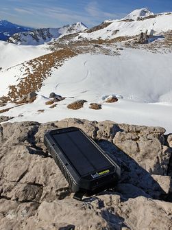 BasicNature 20 20K powerbank z brezžičnim polnjenjem Qi in solarno ploščo