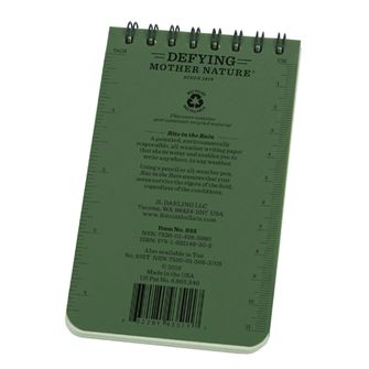 Rite in the Rain All Weather Notebook Green št. 935