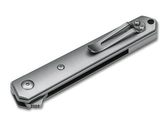 Böker Plus Kwaiken Mini Flipper Titan, žepni nož 7,8 cm, siv