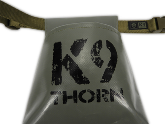 K9 Thorn torbica za prigrizke odprta, s pasom, olivna