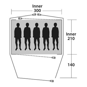 Outwell Zelt Cloud za 5 oseb