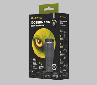 ArmyTek Dobermann Pro White LED Pocket Flashlight 1400 lm moč baterije 114 g