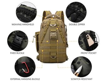 DRAGOWA TACTICAL Nahrbtnik z enim pasom Charlie 20 L, kaki