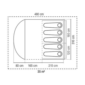 Colemanov šotor Rocky Mountain Plus BlackOut za 5 oseb
