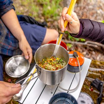 GSI Outdoors Vrečka iz nerjavečega jekla z lesenimi paličicami Glacier