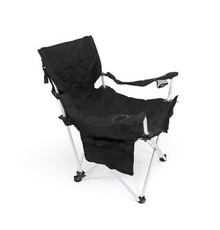 BasicNature Luxus Potovalni stol črne barve
