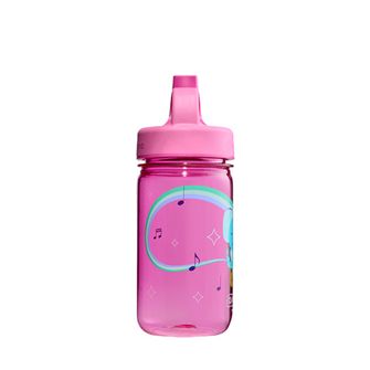 Nalgene Baby Water Bottle Grip-n-Gulp Sustain 0,35 l s pokrovom, roza, glasbeni slon