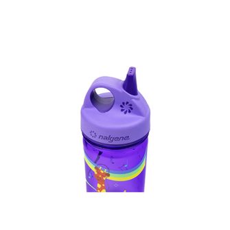 Nalgene Baby Water Bottle Grip-n-Gulp Sustain 0,35 L s pokrovom, vijolična glasbena žirafa