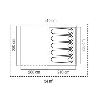 Colemanov šotor Waterfall DeLuxe za 5 oseb
