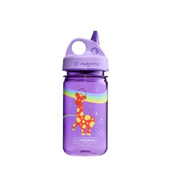 Nalgene Baby Water Bottle Grip-n-Gulp Sustain 0,35 L s pokrovom, vijolična glasbena žirafa