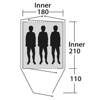 Outwell Zelt Cloud za 3 osebe