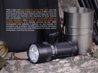 Svetilka za fokusiranje Fenix FD65, 3800 lumnov