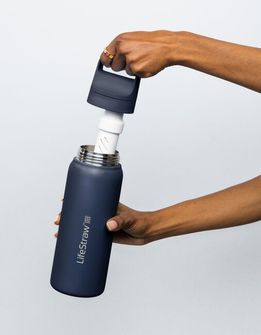 Steklenička s filtrom Lifestraw Go 2.0 iz nerjavečega jekla 1L, bela