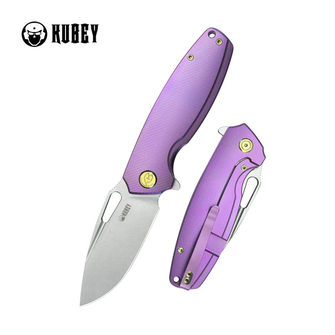 KUBEY Zaključni nož Tityus Purple ContouRed Titanium