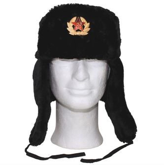 MFH ruska zimska kapa, črne barve