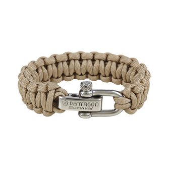 Pentagon zapestnica paracord, khaki, kovinska zaponka